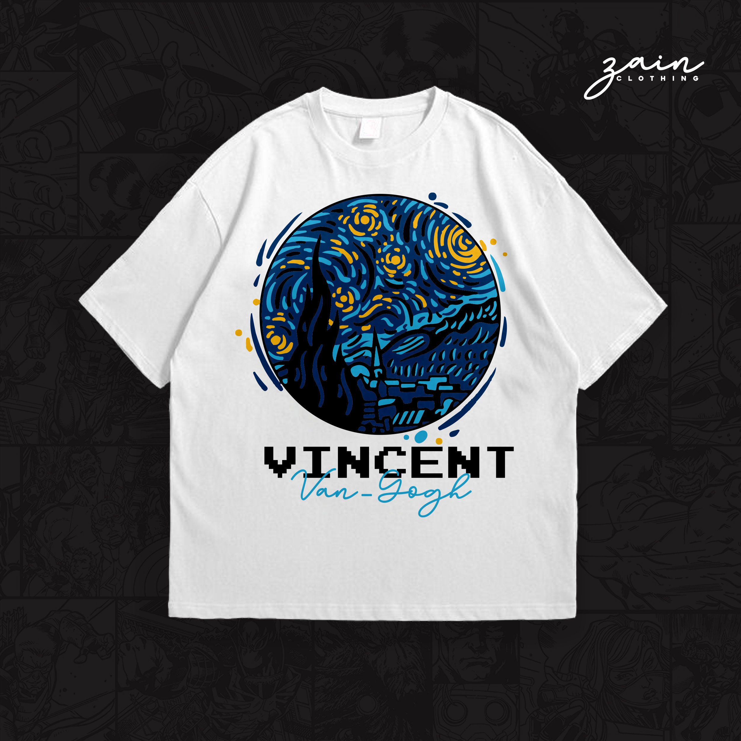 VINCENT DROP SHOULDER T-SHIRT [WHITE]